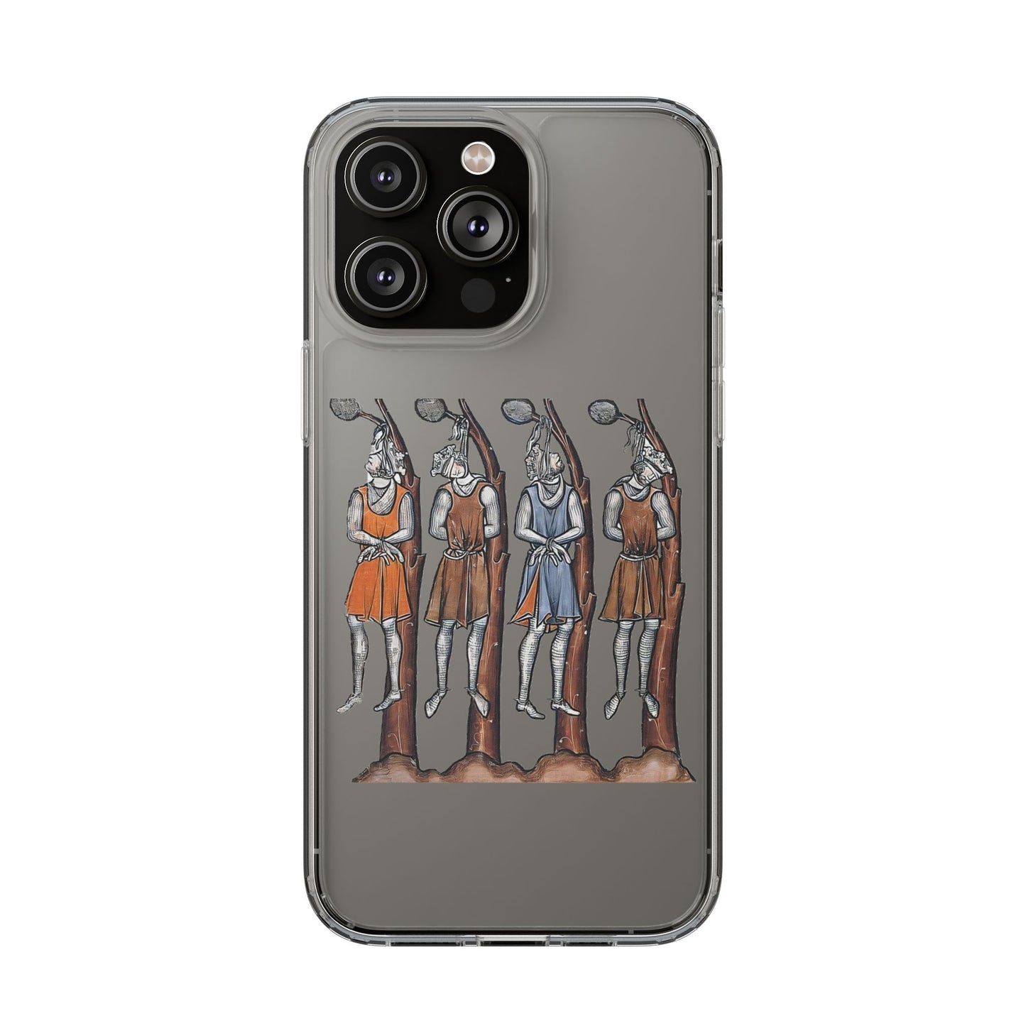Hanging Out With the Lads – Funny Medieval Art Phone Case – Dark Historical Illustration – Quirky iPhone Cover – Weird Gift for Gothic Humour Fans