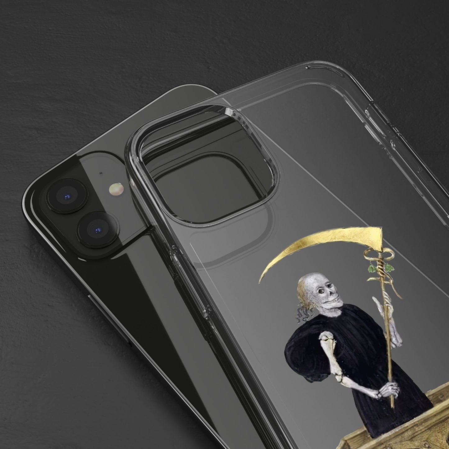 “Cart of Doom” – Medieval Death Phone Case – Skeleton in Cart with Scythe – Gothic Marginalia Art iPhone Samsung Cover – Dark Academic Gift for History Lovers