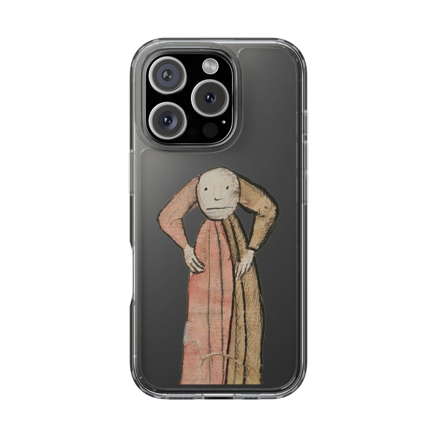 Medieval Sassy Figure Phone Case – Funny Weird Marginalia Art, Gothic Manuscript Character iPhone Case, Quirky Aesthetic Gift