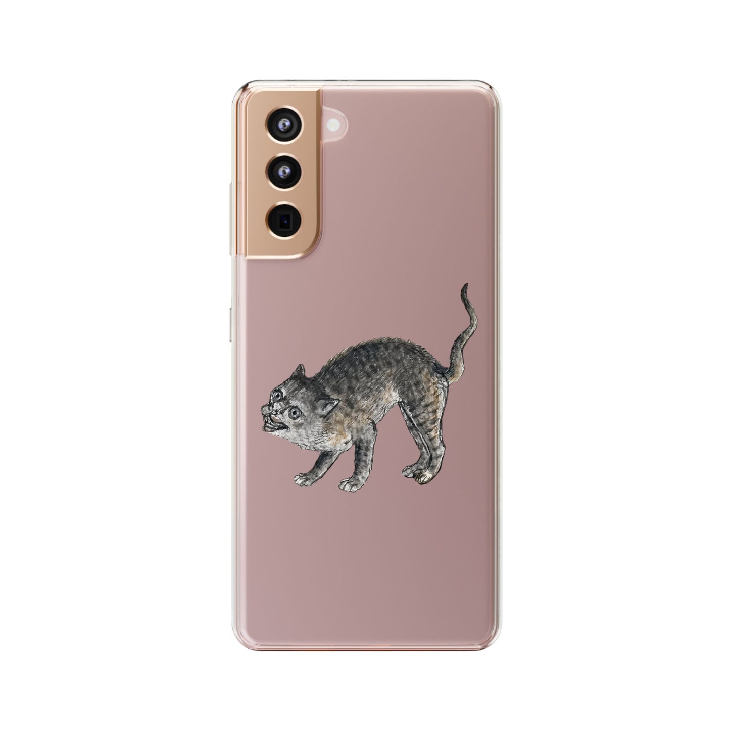Anxious Cat Energy – Medieval Animal Art Phone Case – Funny Historical iPhone Cover – Weird Manuscript Cat Gift – Quirky Accessory for Cat Lovers