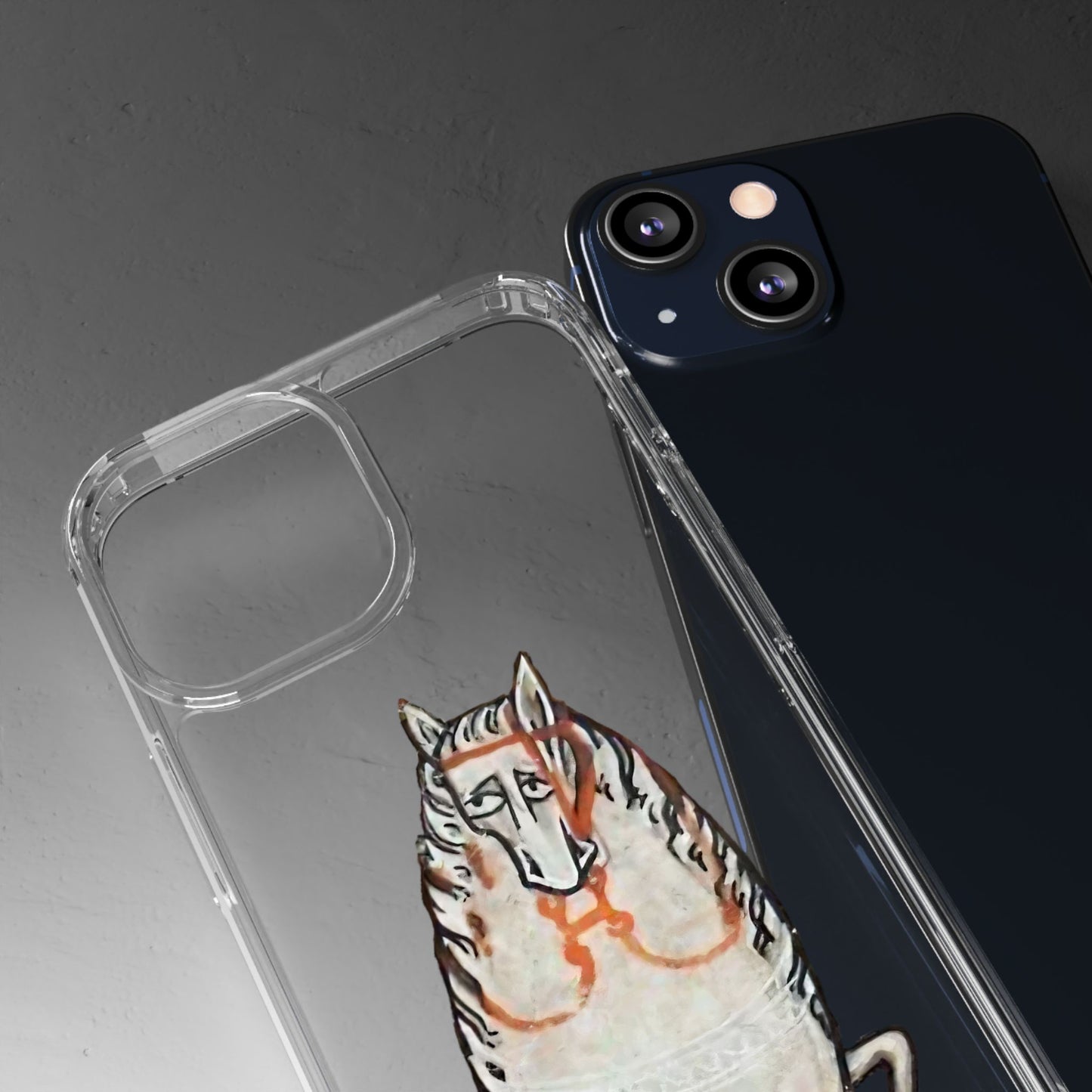 Medieval Scared Egg Horse Phone Case – Funny iPhone Cover – Weird Horse Art – Quirky Gift for Animal Lovers & History Nerds