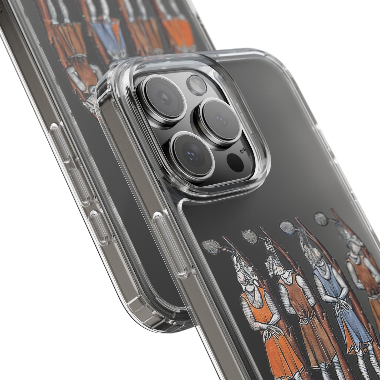 Hanging Out With the Lads – Funny Medieval Art Phone Case – Dark Historical Illustration – Quirky iPhone Cover – Weird Gift for Gothic Humour Fans