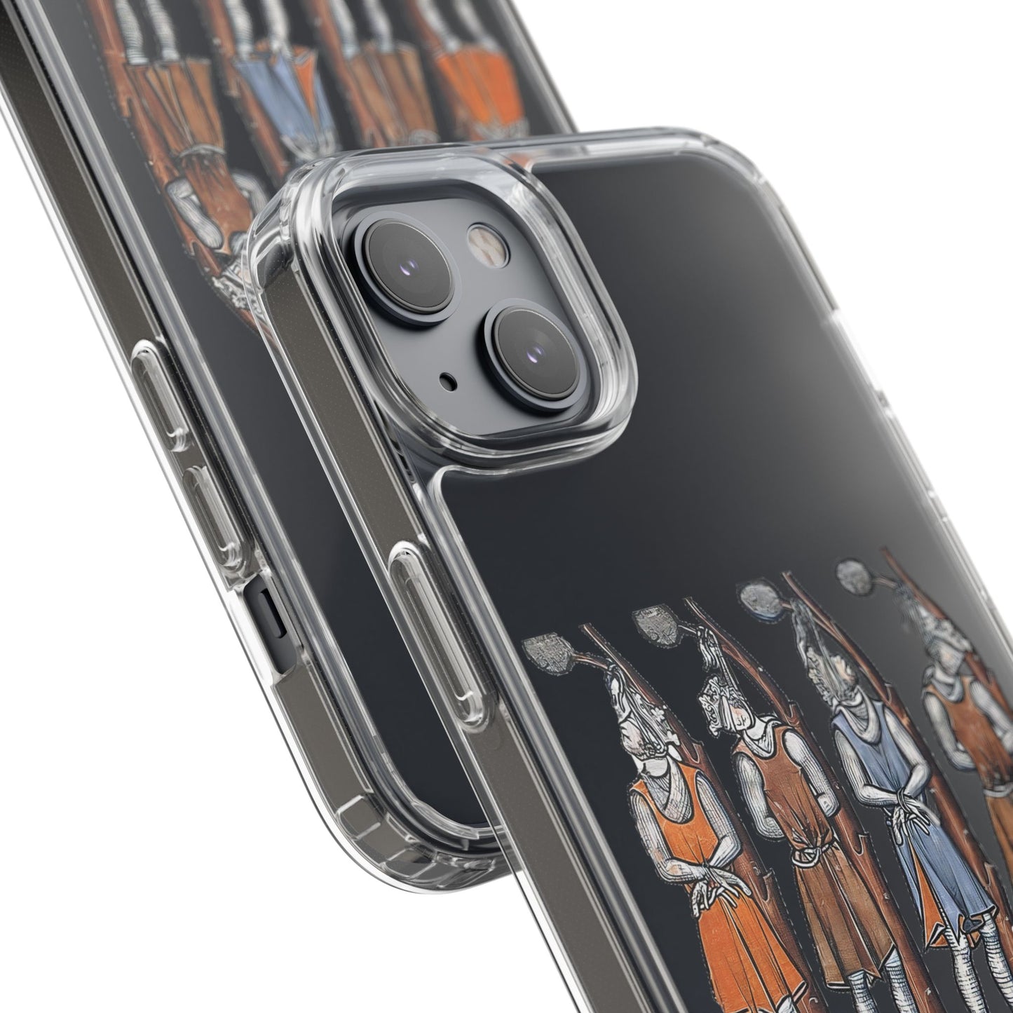 Hanging Out With the Lads – Funny Medieval Art Phone Case – Dark Historical Illustration – Quirky iPhone Cover – Weird Gift for Gothic Humour Fans