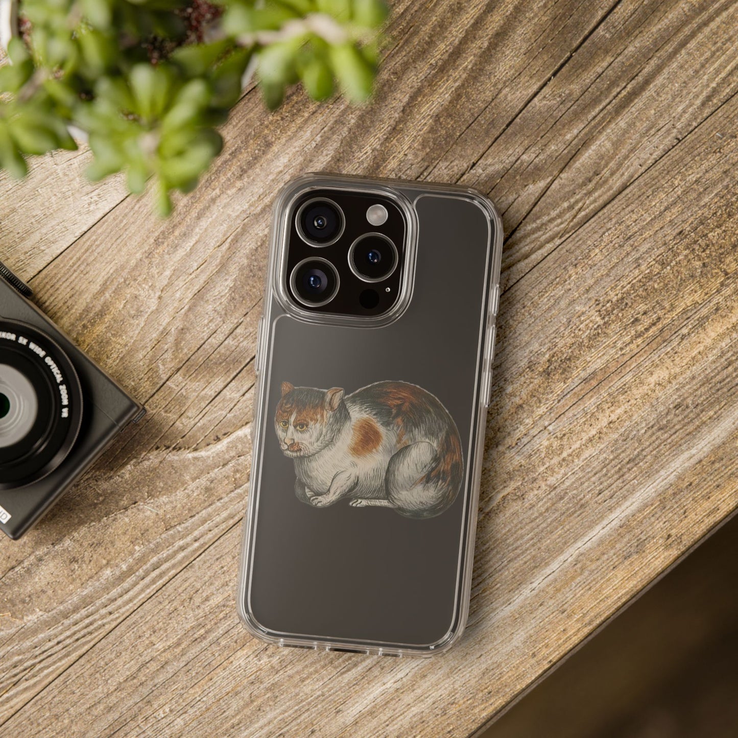 Grumpy Medieval Cat – Marginalia Calico Phone Case – Ill-Tempered Illuminated Cat Gift