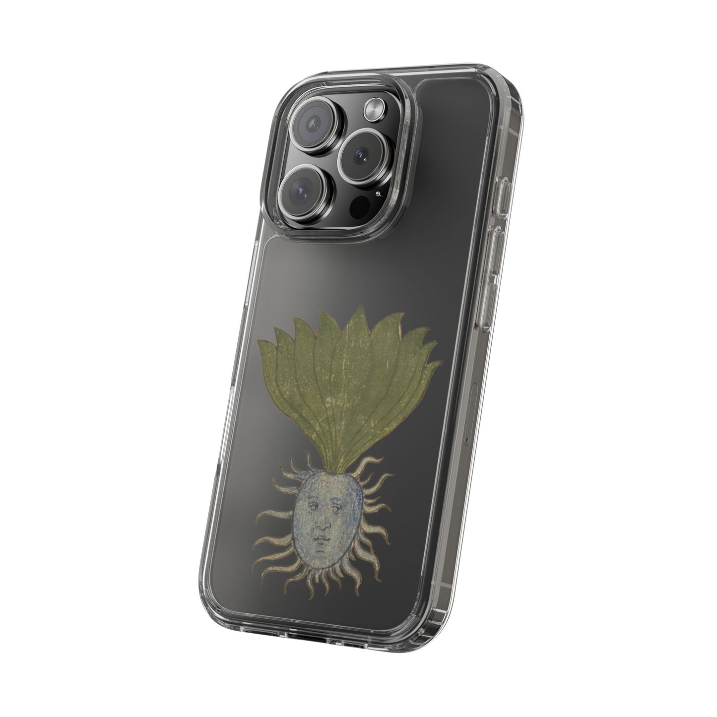 Mandrake Root Phone Case - Medieval Marginalia Botanical Phone Cover, Weird Plant Spirit Design, Witchy Dark Academia Aesthetic Accessory