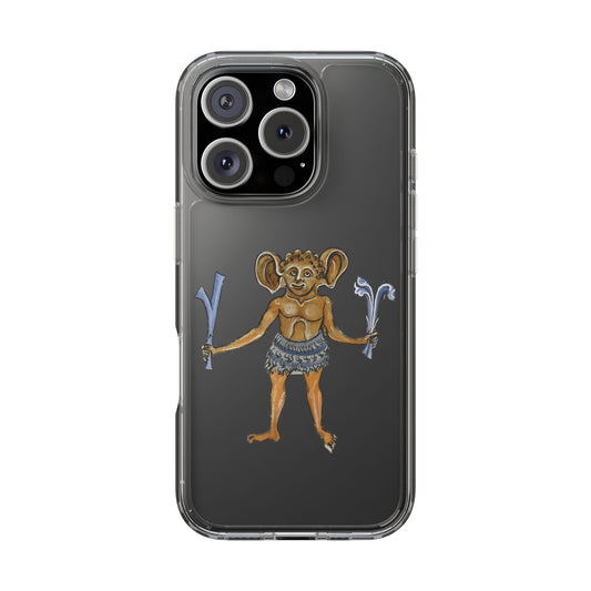 Whimsical Character Clear Phone Case - Fun, Unique Design for All Ages