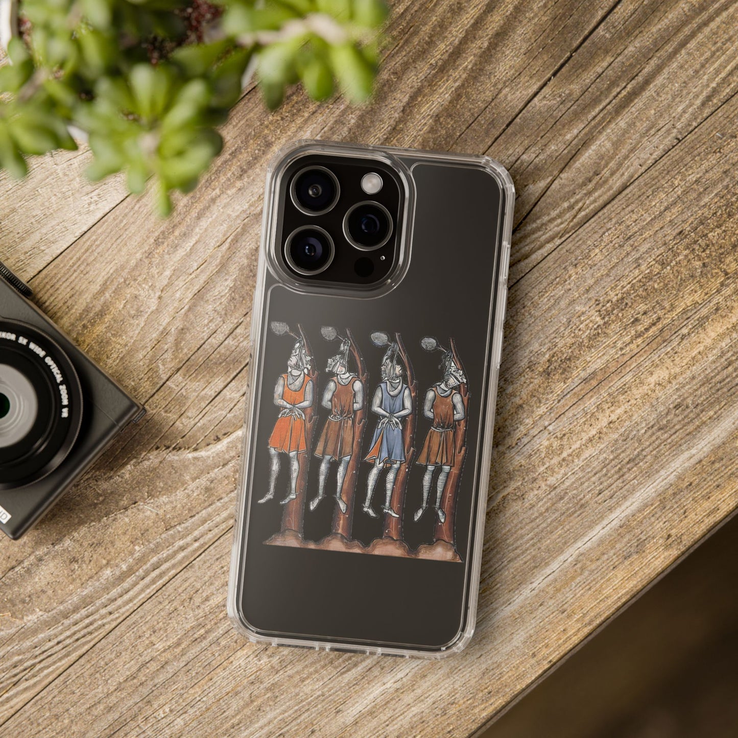 Hanging Out With the Lads – Funny Medieval Art Phone Case – Dark Historical Illustration – Quirky iPhone Cover – Weird Gift for Gothic Humour Fans