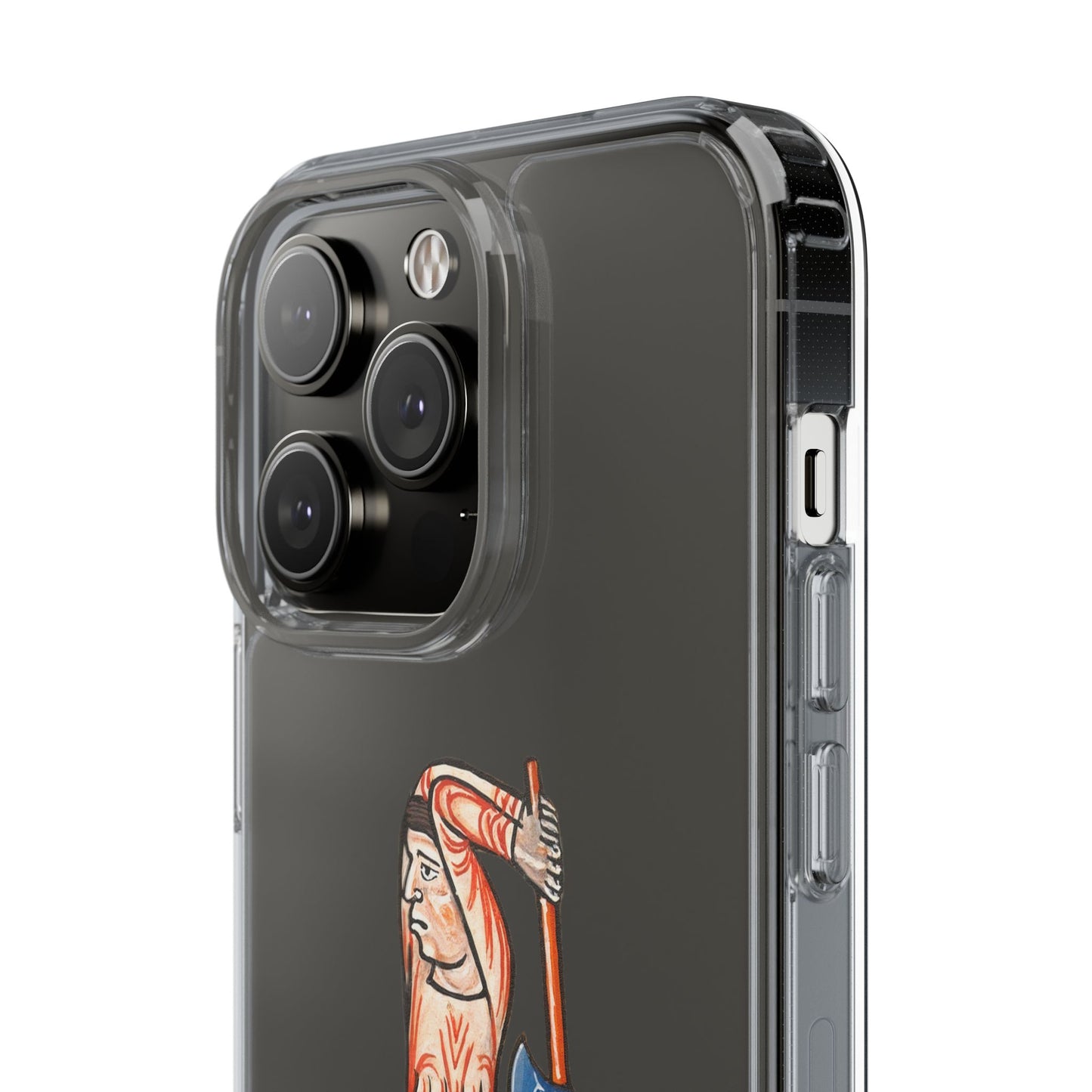 Medieval Boar Rider Phone Case – Funny Historical Art iPhone Cover – Weird Axe Man Illustration for Fantasy & Meme Fans