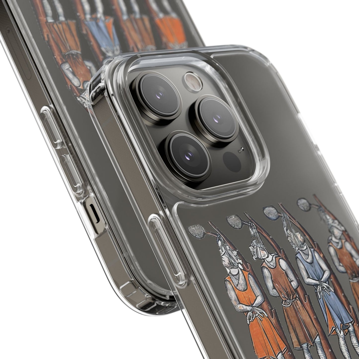 Hanging Out With the Lads – Funny Medieval Art Phone Case – Dark Historical Illustration – Quirky iPhone Cover – Weird Gift for Gothic Humour Fans