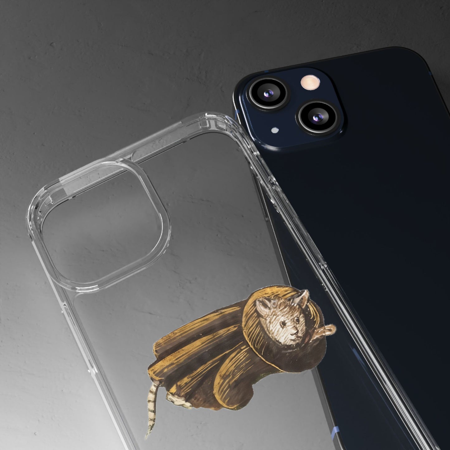 Barrel Cat – Medieval Stealth Mode Activated, Cat-Inspired Clear Phone Case, Cute Cat Phone Cover, Unique Phone Case Design