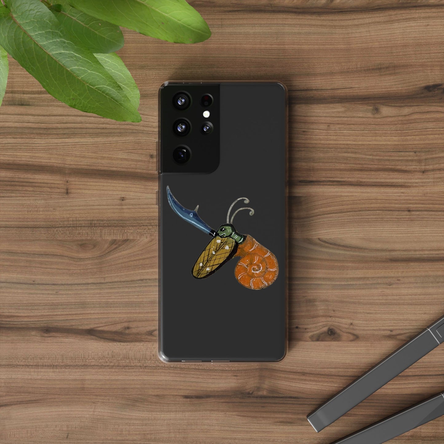 Snail of Vengeance – Medieval Armed Snail Phone Case – Illuminated Manuscript Oddity – Warrior Gastropod Gift
