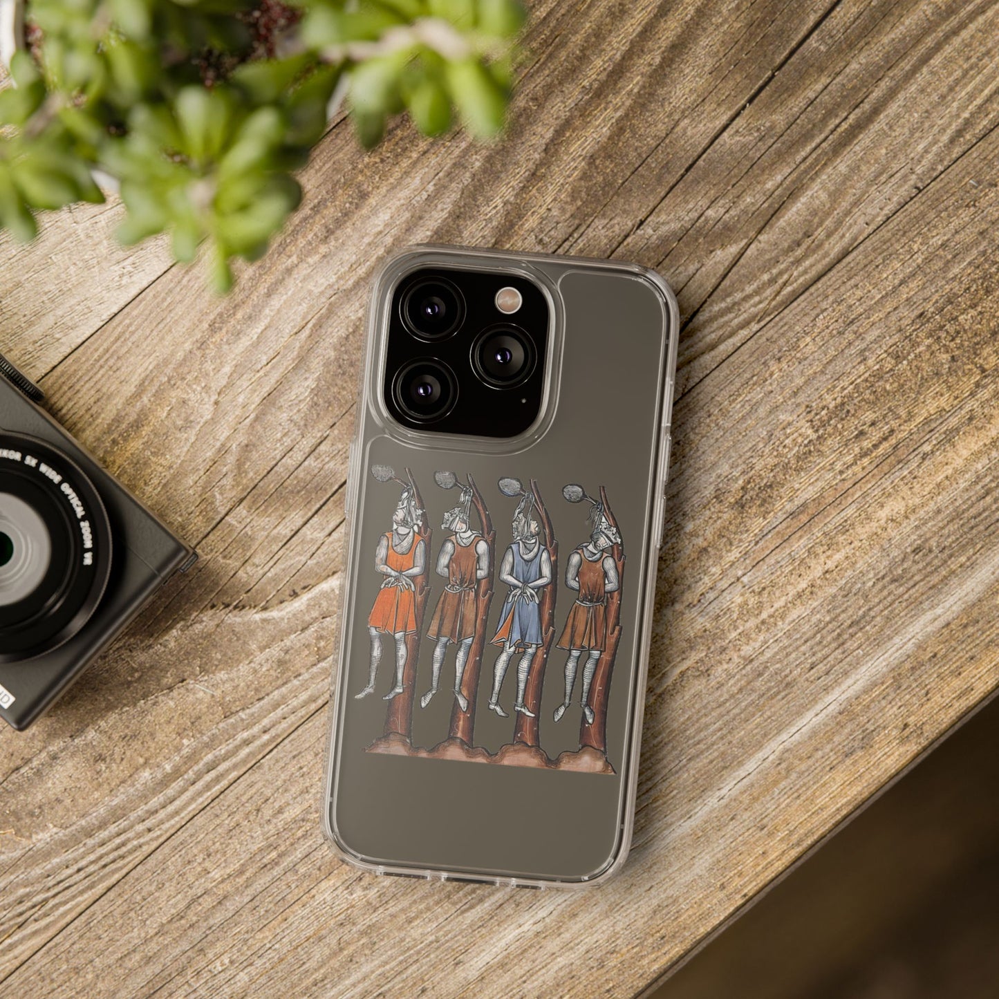 Hanging Out With the Lads – Funny Medieval Art Phone Case – Dark Historical Illustration – Quirky iPhone Cover – Weird Gift for Gothic Humour Fans