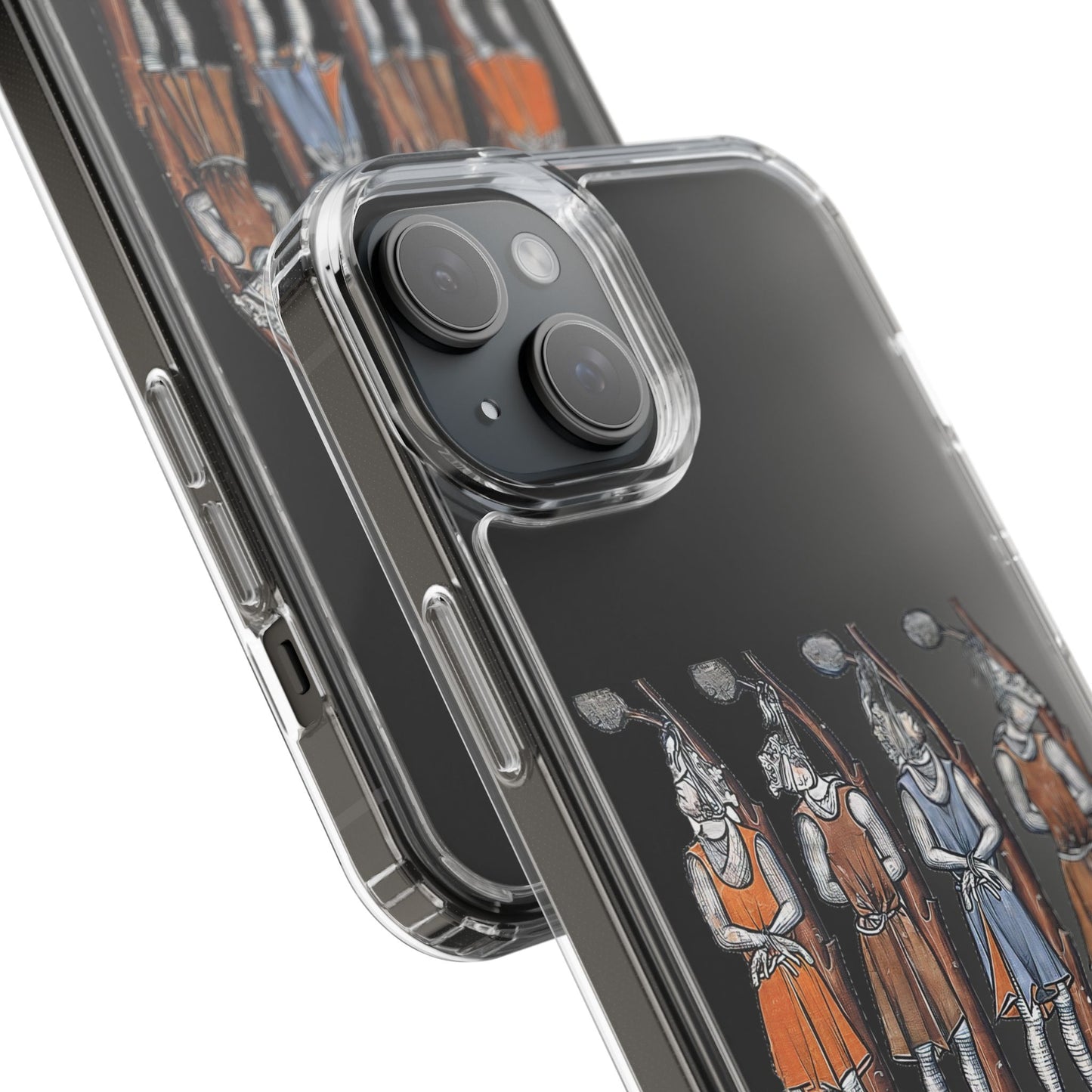 Hanging Out With the Lads – Funny Medieval Art Phone Case – Dark Historical Illustration – Quirky iPhone Cover – Weird Gift for Gothic Humour Fans