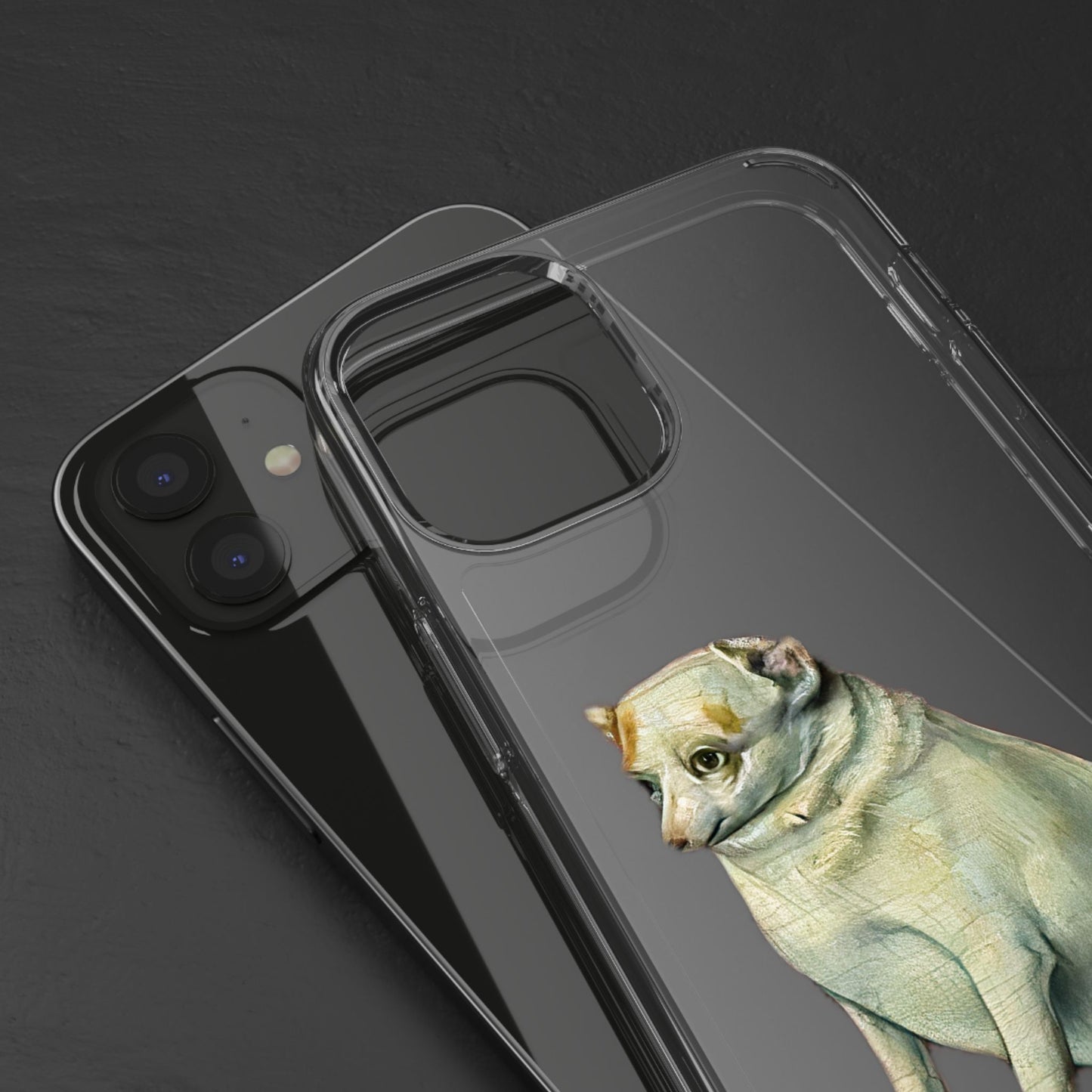 Phone Case Medieval Chonk Dog Clear Protective Flexible Sides iPhone Models