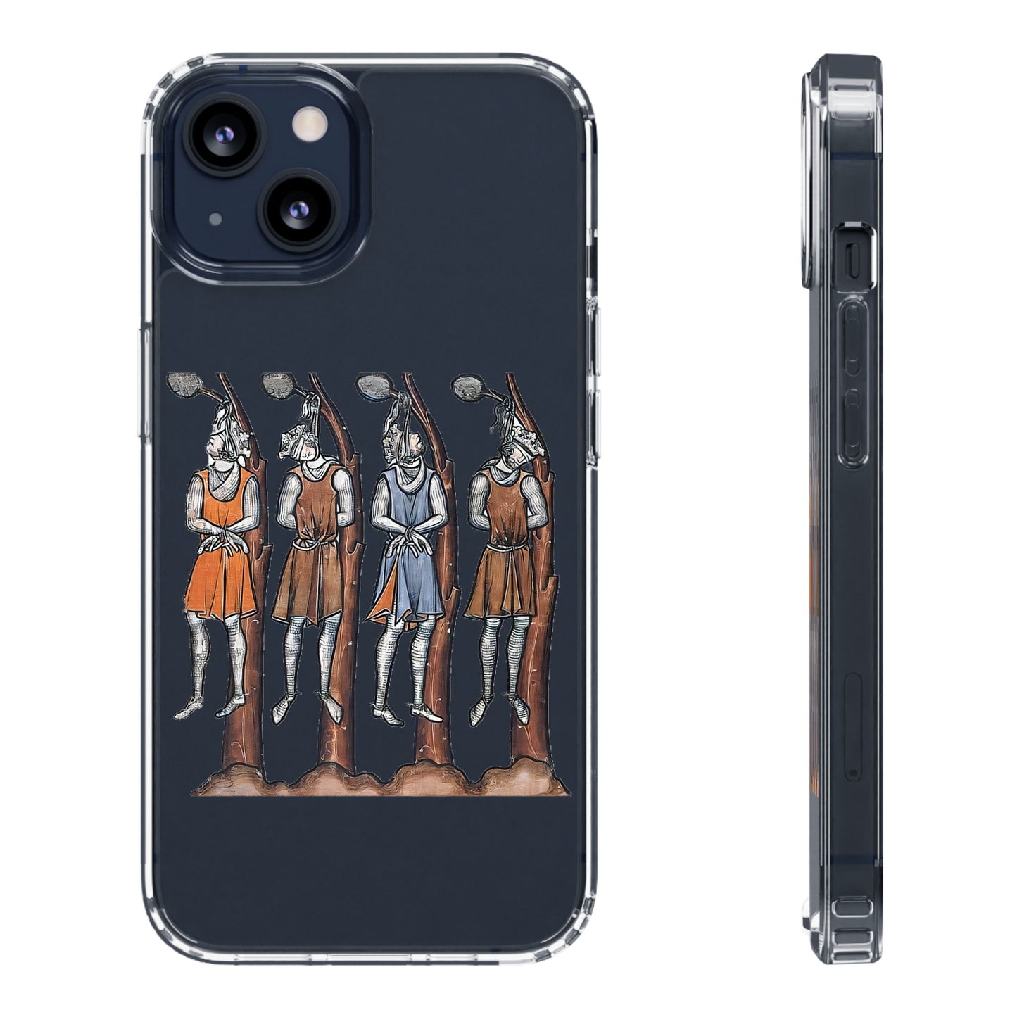 Hanging Out With the Lads – Funny Medieval Art Phone Case – Dark Historical Illustration – Quirky iPhone Cover – Weird Gift for Gothic Humour Fans