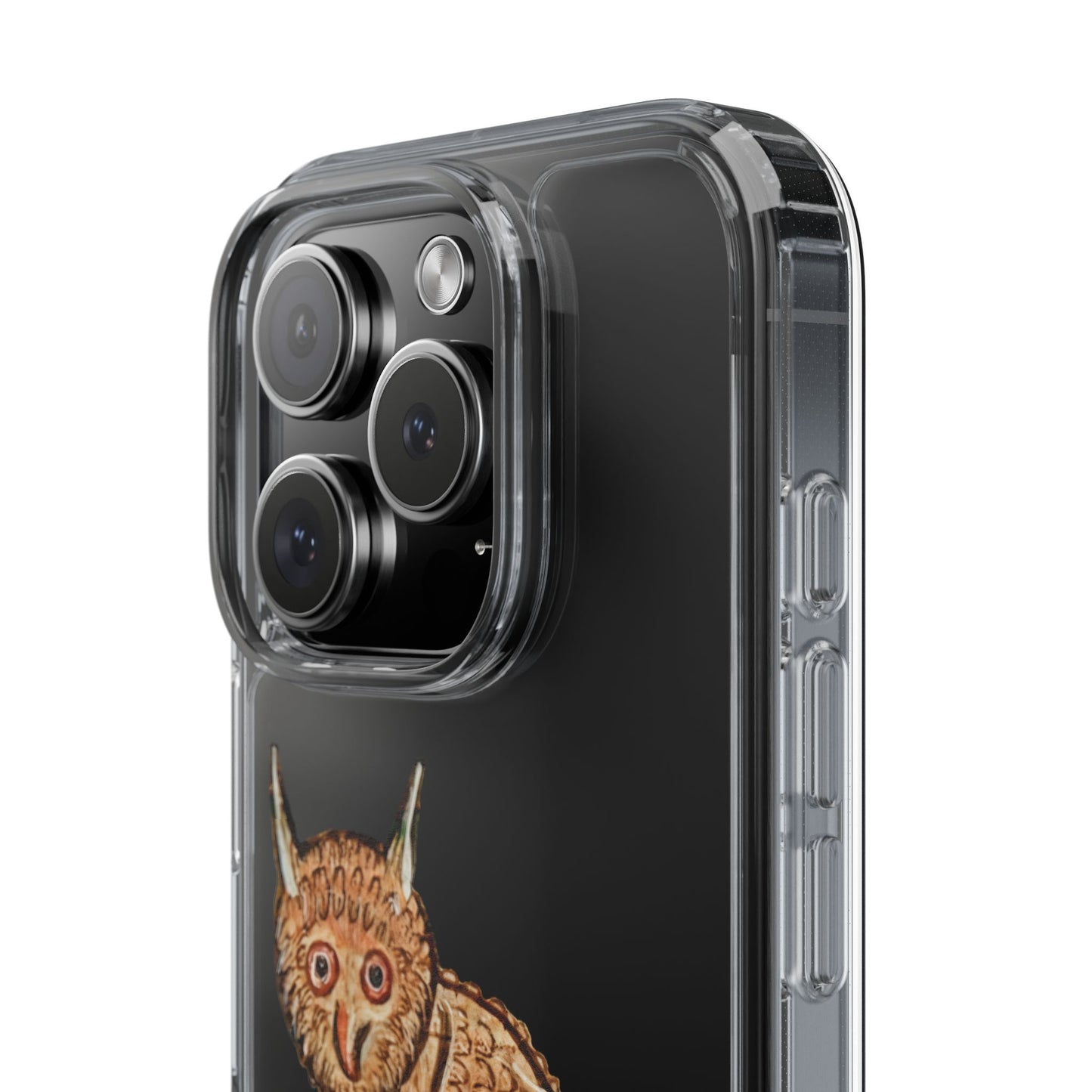 Wide-Eyed Medieval Owl Phone Case - Quirky Gothic Art Phone Cover