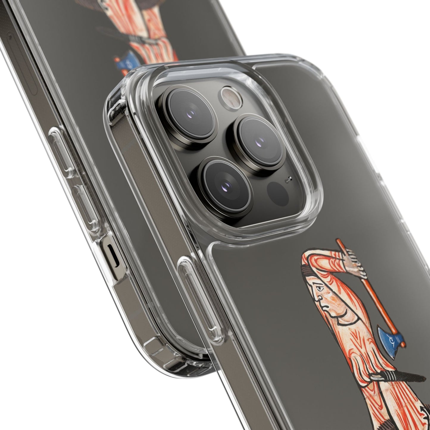 Medieval Boar Rider Phone Case – Funny Historical Art iPhone Cover – Weird Axe Man Illustration for Fantasy & Meme Fans