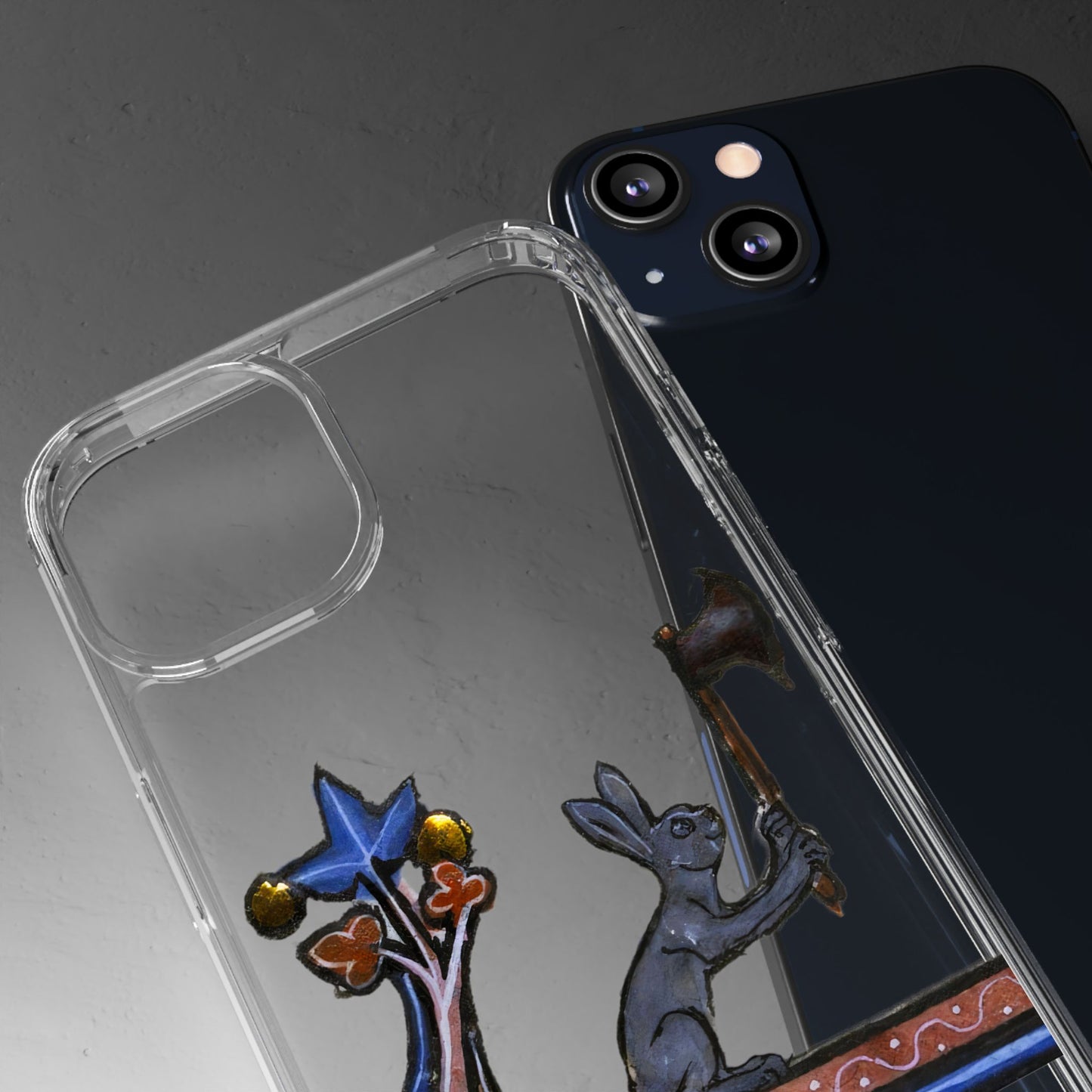 “Killer Bunny with an Axe” – Medieval Marginalia Phone Case – Feral Rabbit Chaos – Historical Violence, Cute Edition