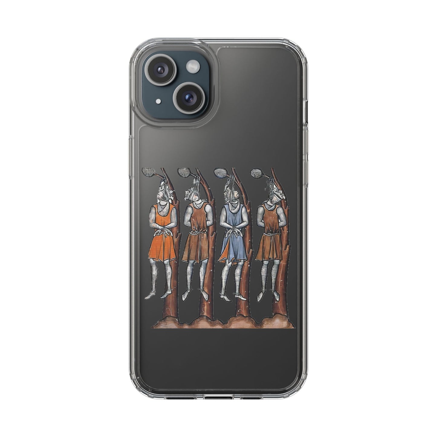 Hanging Out With the Lads – Funny Medieval Art Phone Case – Dark Historical Illustration – Quirky iPhone Cover – Weird Gift for Gothic Humour Fans