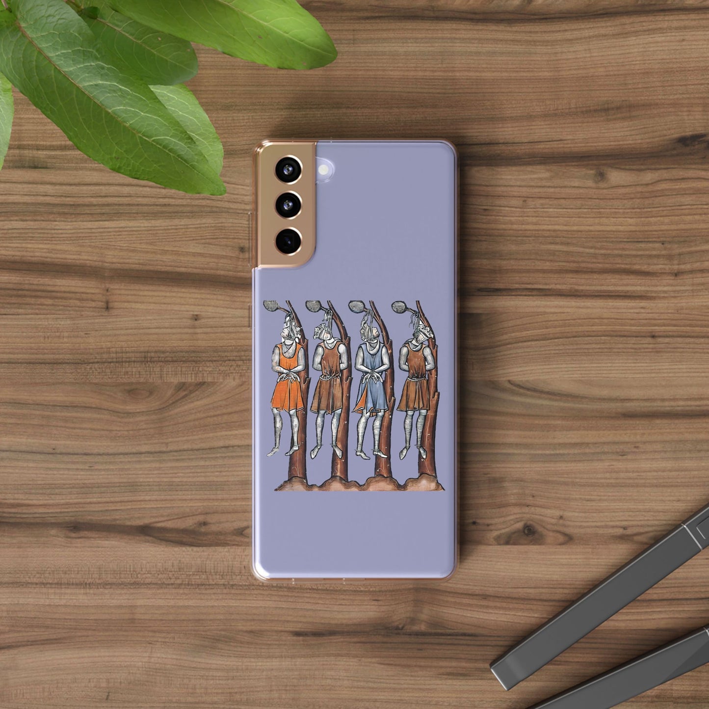 Hanging Out With the Lads – Funny Medieval Art Phone Case – Dark Historical Illustration – Quirky iPhone Cover – Weird Gift for Gothic Humour Fans