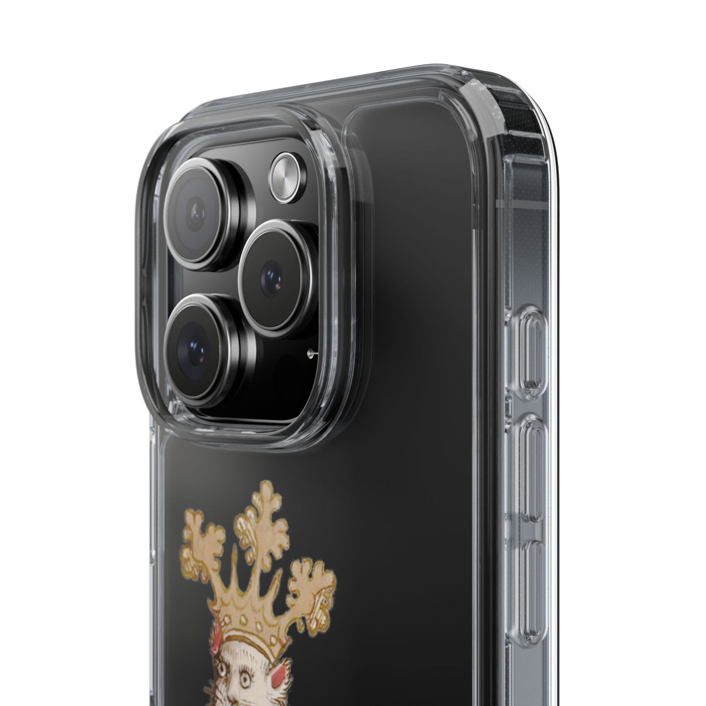Lick the Crown – Medieval Cat Phone Case – Funny Royal Animal Cover – Whimsical Manuscript Illustration – Unique Gift for Cat Lovers & History Fans