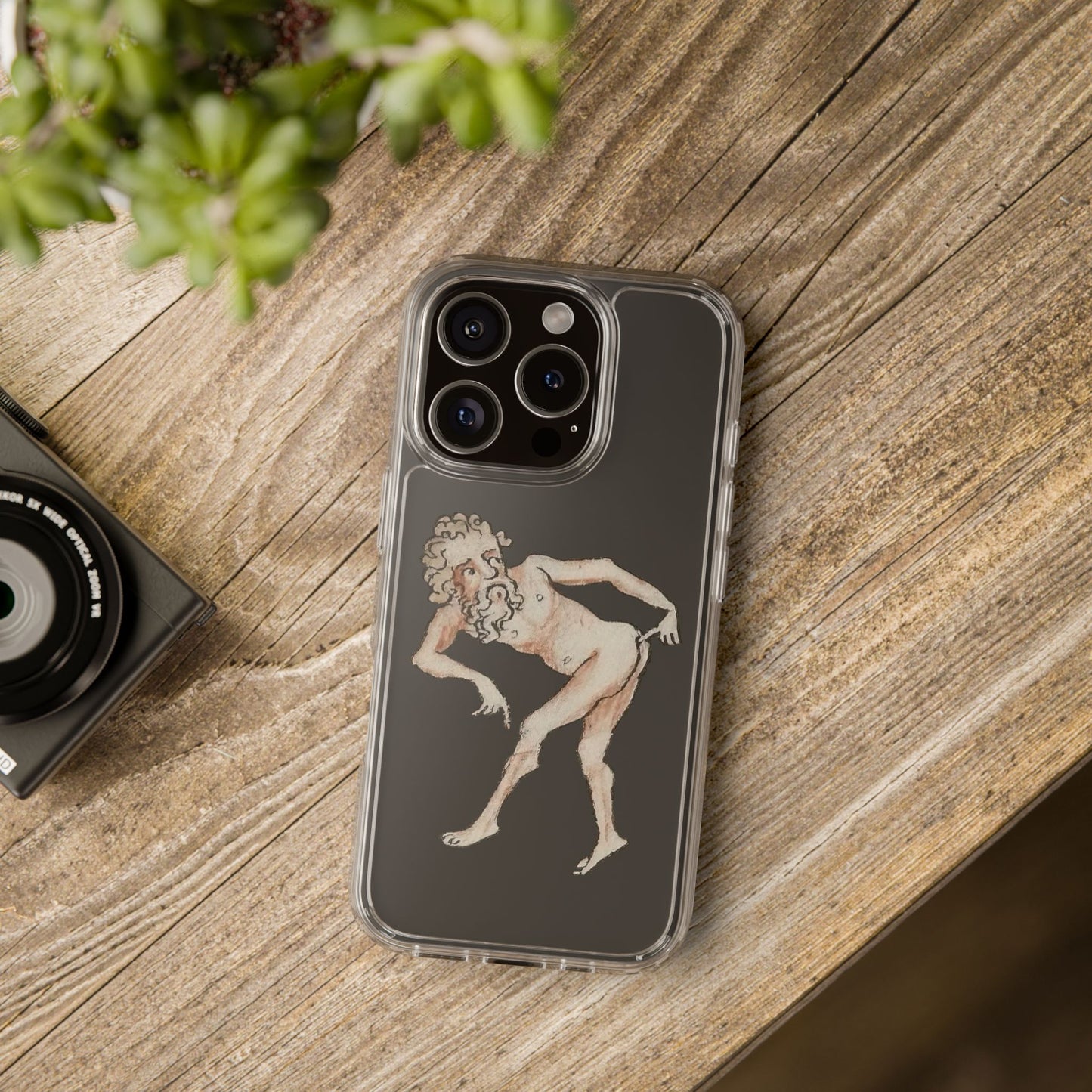 Cheeky Beardo – Medieval Art Phone Case – Weird Historical Nude Design – Funny Manuscript Illustration – Quirky iPhone Cover for Bold Souls
