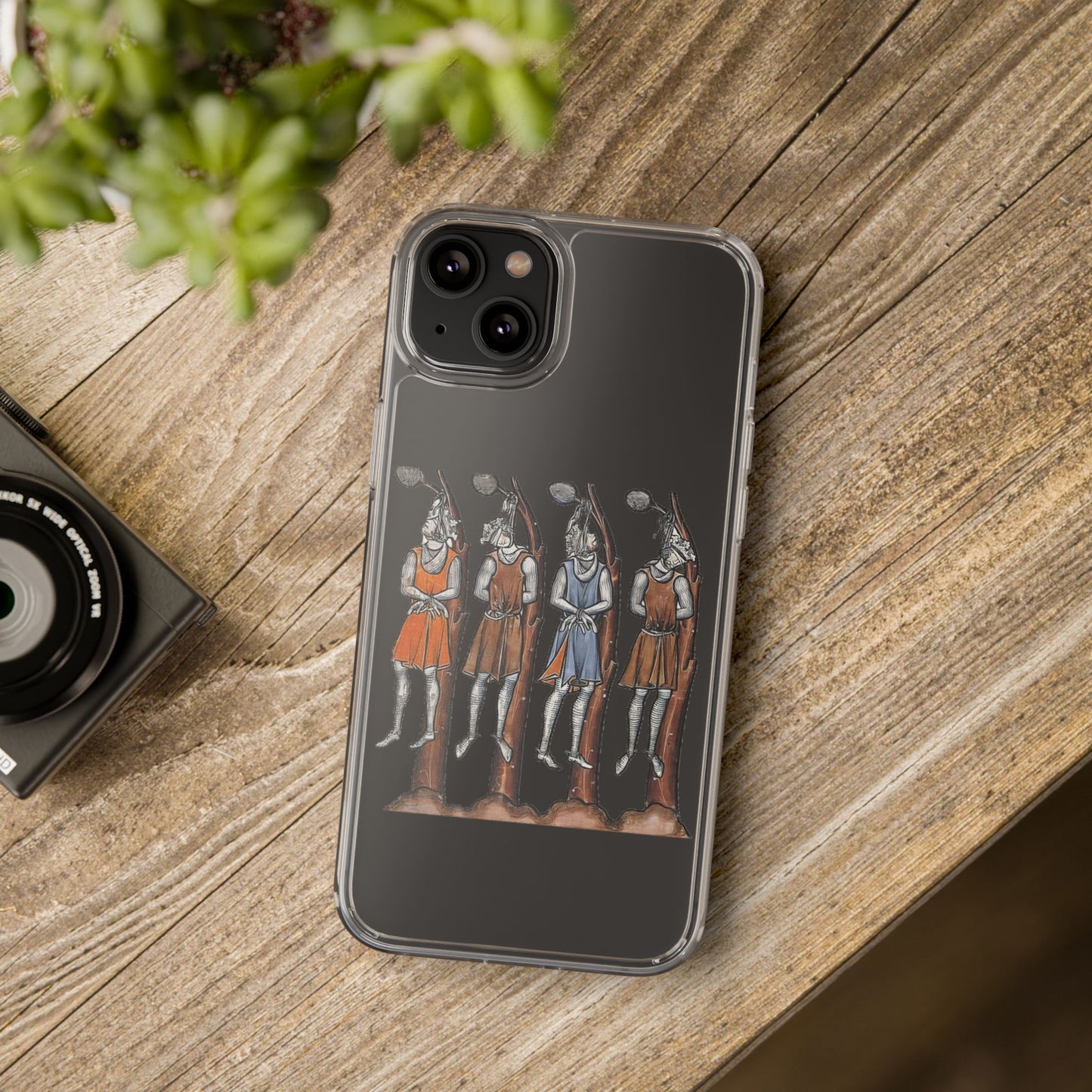 Hanging Out With the Lads – Funny Medieval Art Phone Case – Dark Historical Illustration – Quirky iPhone Cover – Weird Gift for Gothic Humour Fans