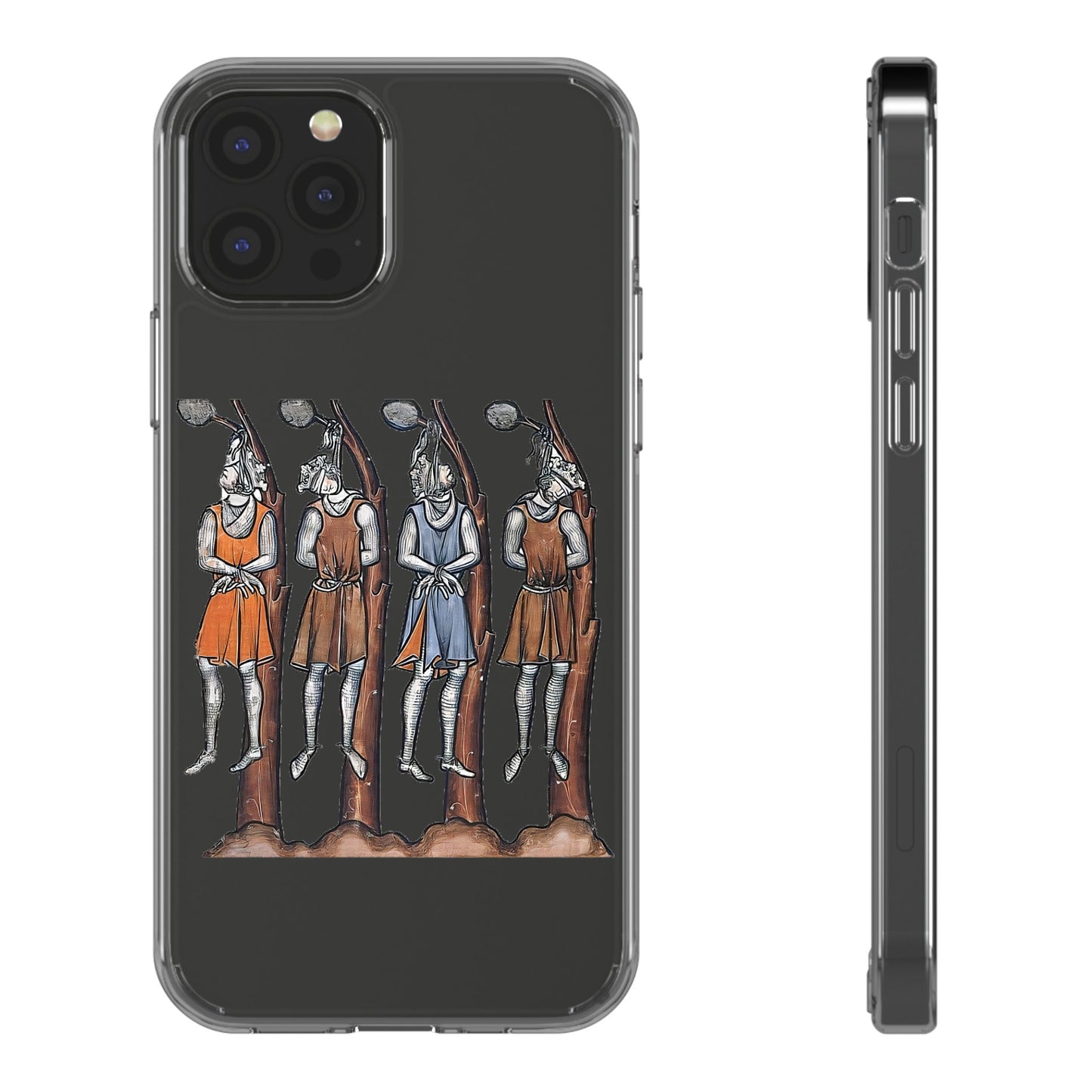 Hanging Out With the Lads – Funny Medieval Art Phone Case – Dark Historical Illustration – Quirky iPhone Cover – Weird Gift for Gothic Humour Fans