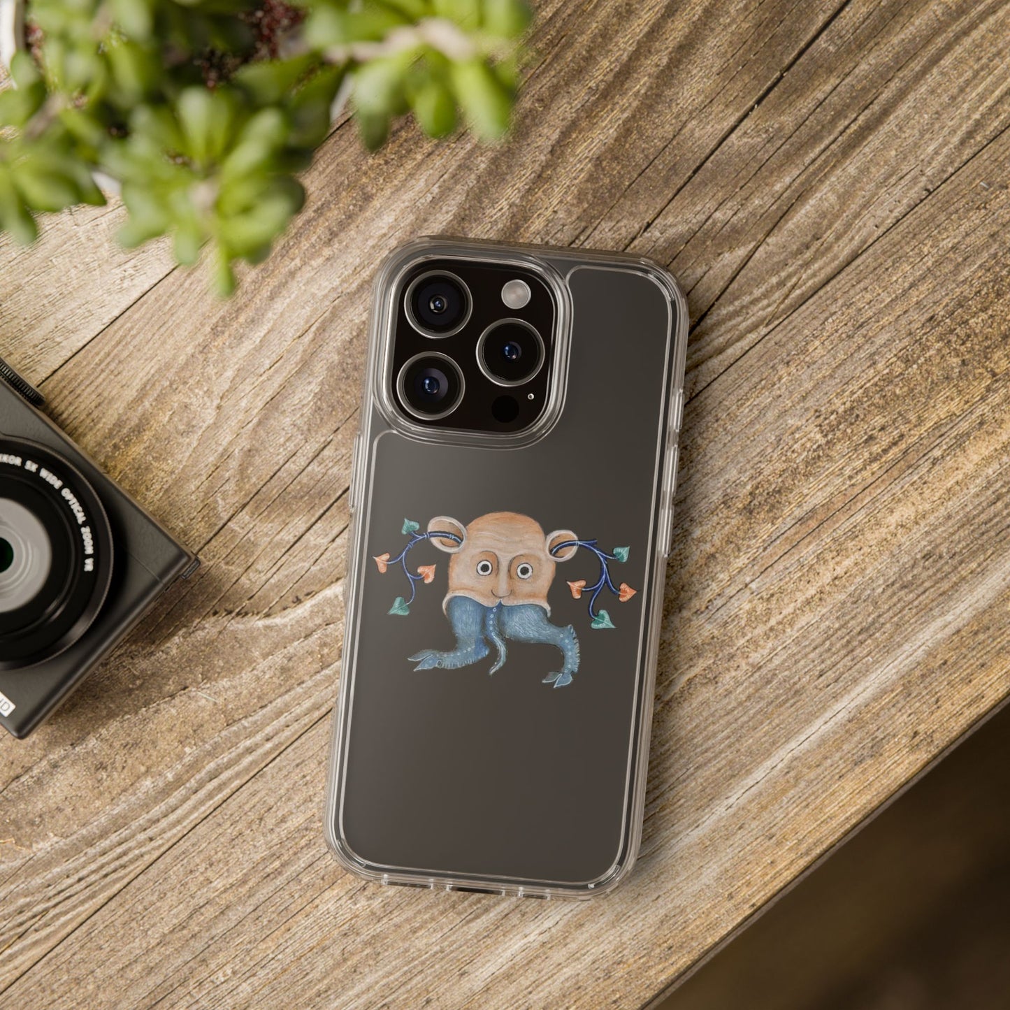 Floral-Eared Tentacle Gremlin – Medieval Marginalia Phone Case